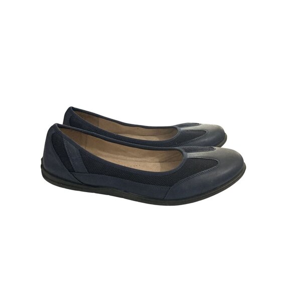 Mountain Sole Women size 11 Navy Blue Comfort slip on Flats shoes - Picture 5 of 8